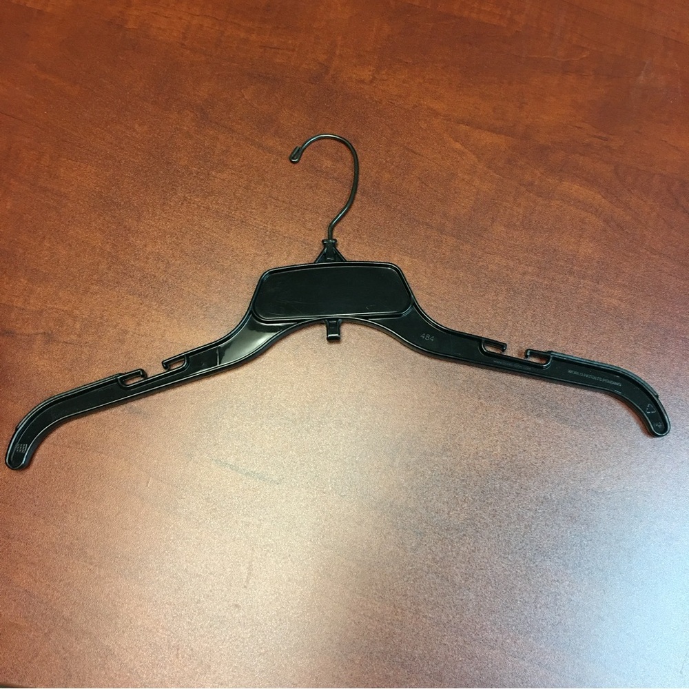 Pack of 15 Clothes Hanger Break Resistant Black Plastic Top Hanger Dress